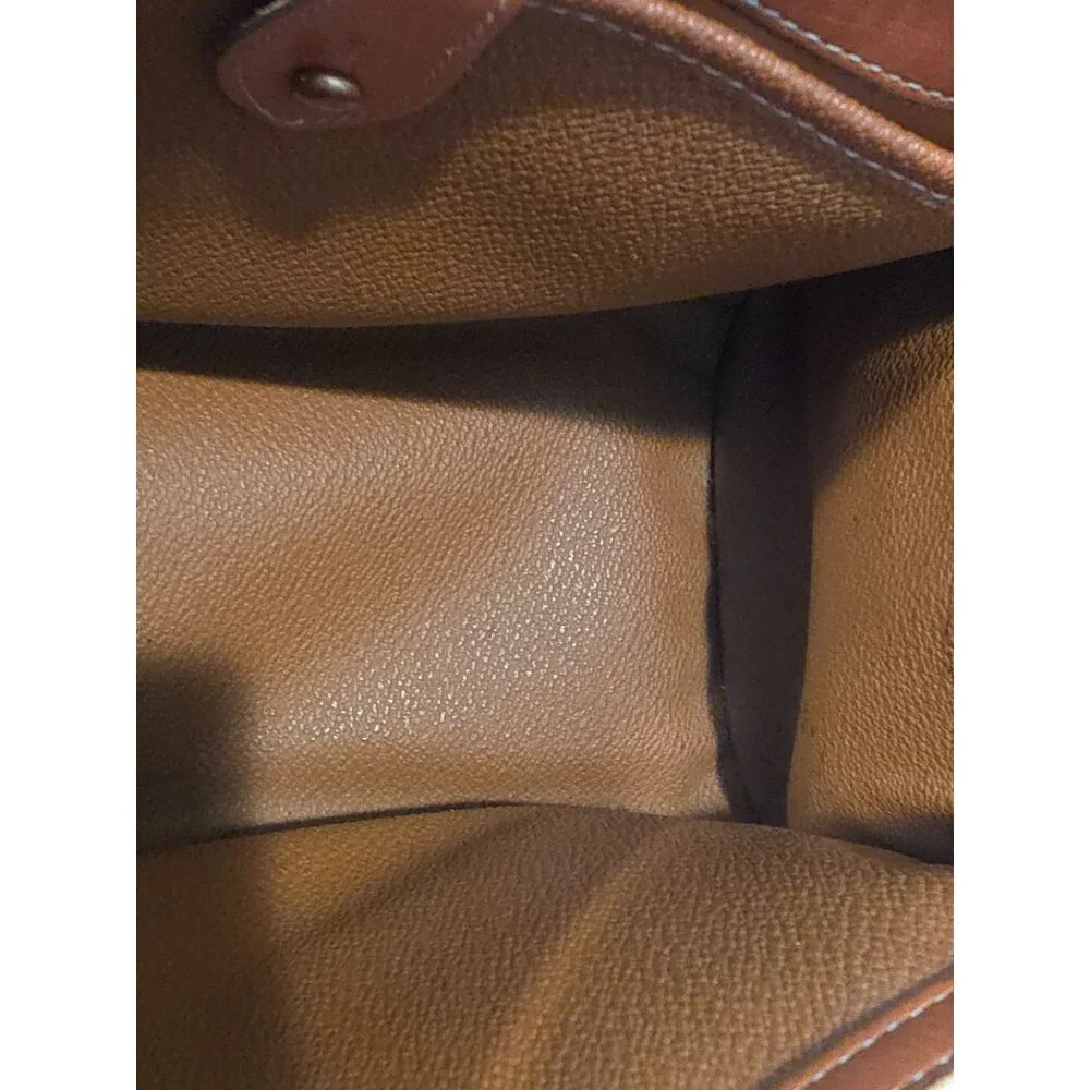 Vintage Dooney & Bourke Pebbled Leather Satchel Handbag - Made In USA - Picture 11 of 16